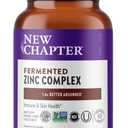 New Chapter Zinc Supplement, Fermented Zinc Complex, ONE Daily for Immune Support + Skin Health, Mineral-Balancing Formula Rich in Copper, Easy to Swallow & Digest, 60 Count (2 Month Supply)