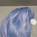 SUKRI Light Blue Bob Wig with Bangs Short Straight Blue Wig for Women Shoulder Length Wigs Colorful Synthetic Wig for Daily Use Party Cosplay12Inch