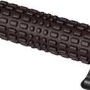 XL IT Band Firm Foam Roller with Resistance Holder - 17 inches - Exercise Roller for IT Band Issues, Deep Tissue Muscle Massage, Muscle and Back Roller for Fitness, Gym Equipment (Black)