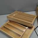 Kitchen Silverware Drawer Organizer and Storage Flatware Cutlery Utensil Holder Spice Rack Containers Bathroom Counter Cabinet Office Desk Makeup Drawer Tray Kitchen and Dining Tools Decor Accessories