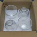 Clear Glass Bell Shade Replacement  1.65" Fitter  Compatible with Chandeliers, Wall Sconces, Vanity & Ceiling Lights  Decorative Lamp Globe for Home Lighting, 4 Pack