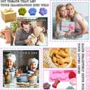 3 x 2PCS Silicone Molds,Non-Stick Puppy Dog Paw and Bone Food Grade Hard Candy Molds for Baking,Ice Cubes,Dog Treats,Chocolate,Jelly,Cake - Pink,Light Blue