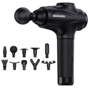 Massage Gun Deep Tissue, Massage Gun, Muscle Massager with 30 Speed Levels 10 Heads Black