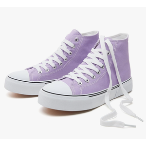 hash bubbie High Top Sneakers for Women Classic High Tops Canvas Shoes Lace up Women's Fashion Sneaker (8/ 39, Purple)