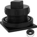Stock Tank Drain Plug with Tape, Plastic Leak-Proof Stock Tank Plug Replacement Parts Fit for Rubbermaid 50/70/100/150/300 Gallon Commercial Tanks Accessories