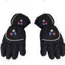 FGSS Winter Ski-Gloves for Kids - Warm Water-Repellent Snow Gloves Cold Weather Snowboard Mittens (Black)