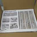 Fldofaves Dog Gate Indoor,18"-45" Extra Wide Metal Short Dog Gate to Step Over, 14" Tall Small Pet Gate with 3 Extension Kits, Pressure Mounted for Doorways & Stairs