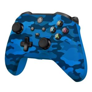 Kamylorus Wireless Controller for X-BOX Series X|S, X-BOX One & Windows 10/11, 2.4G Plug and Play Gaming Gamepad with 3.5mm Audio Jack, Supports Dual Vibration, Turbo (Blue Camo)