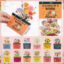Motipuns 12 Pcs Teacher Appreciation Gift Cards Holders Bulk Teacher Gift Card Holder Flower Sunflower Money and Gift Card Sleeves for End of Year Best Teacher Appreciation Week Graduation Gifts