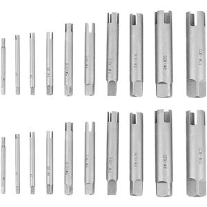 20 Pcs Tap Extractor Set 3/4 Flute Broken Head Screw Remover Stripped Tap Extractor Set Steel 3 Types