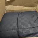 Black Plaid Comforter Set Twin Size, Geometric Checkered Bedding Sets 2Pcs for Kids Teens Boys Men Room Decor, Grey Black Gird Quilted Duvet Modern Fashion Down Comforter, 1 Pillowcase