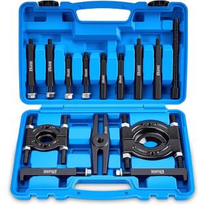 KOOPOOL Bearing Puller and Splitter Kit, Separator and Puller Set, Pinion Bearing Puller and Wheel Removal Tool, 5 Ton Capacity Bearing Separator with 2’’ and 3’’ Bearing Separator Jaws, 14Pcs (Blue)