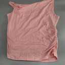 Women Rolled Strap Off Shoulder Crop Tops Twist Strap Summer Tank Tops Ruched Going Out Crop Shirt Top
 Size L