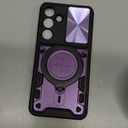 for Galaxy A15 5G Phone Case, Metal Stand Ring Holder, Protector Phone Cover for Women Men, Slim Bumper Full Protection Shockproof Basic Cases, 6.5" (Purple)