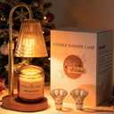 Candle Warmer Lamp with Timer, 4-Levels Dimmable Electric Wax Melter, Adj.Height for Jar Candles, Mother's& Father's&Christmas Day&Birthday Gift Ideas for Women/Friends/Wife (Elegant Golden)