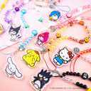 iFace Hello Kitty and Friends Beaded Wristlet Universal Phone Charm Strap - Cute Wrist Chain Lanyard Aesthetic Decor Strap for Cell Phone Camera Keys AirPods Keychains (Gudetama)