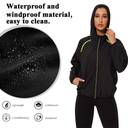 LAZAWG Rain Jacket Women Raincoats with Hood Lightweight Waterproof Windproof Rain Coat Zipper Travel Outdoor 3XL