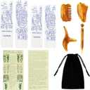 Reflexology Socks & Acupressure Tool - 2 Pair Chiro Socks with Pressure Point Massage for Muscle Tension Relief, Storage Bag Included