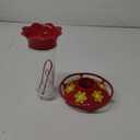 Gbekery Glass Hummingbird Feeders for Outdoors Hanging Ant and Bee Proof Clear 10 OZ 1 Pack Bird Feeders for Outside Hanging 6 Feeding Stations Bird Nectar Feeder for Garden Yard Décor Gifts for Mom