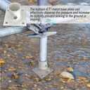 Stationary Dock Base Plate Hardware, 4.7" X 4.7" Heavy Duty Floating Dock Hardware, Boat Dock Hardware Rust Spraying Coat, Stationary Dock Hardware Secure Dock to Prevent Sinking