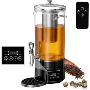 9.5L 60-Cup Tea Maker Machine, Tea Dispenser Pot, Hot Water Dispenser | Removable infuser, multi-function brew and keep-warm, for flower blooming, iced tea, commercial catering, hotels and events