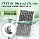 Lash Clusters,96 Pcs Cluster Lashes D Curl 10-18MIX DIY Lash Extensions Eyelash Clusters,KEYYOU Volume Wispy Individual Lashes Soft&Comfortable Easy DIY at Home(Y01,D-10-18MIX)
