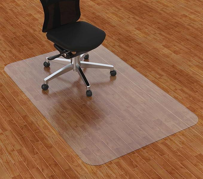 Chair Mat for Hardwood Floor, 48” x 29.5” Clear Desk Chair Mat for Hard Floor, Easy Glide Floor Protector Mat 