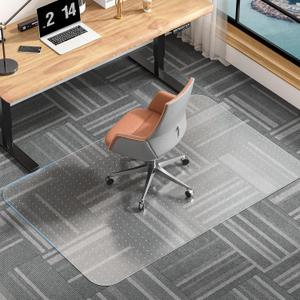 Office Chair Mat for Carpet, 55" X 36" X 0.09" Carpet Chair Mats, Clear and Thick Rolling Computer Chair Mat with Non-Slip Studded for Home and Office Low Pile Carpets