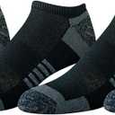 Amazon Essentials mens Cotton Performance Cushioned No Show Socks for Men, Breathable Athletic (Shoe Size: 12-16, Black)