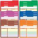 PARTH IMPEX 60 Pack Project File Folders, 1/3 Cut Tab with Assorted Positions, Letter Size Paper Holders (9.37 x 11.75) Preprinted Job Tracking Manila Colored File Jackets - Thin Paper Folders