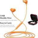 APETOO USB C Headphones for iPhone 17 Pro Max 16 15 Plus iPad USB-C Wired Earbuds with Microphone Volume Control HiFi Stereo Type C Earphones for Galaxy S26/S25/S24/S23/S22 Ultra, Pixel 10 9 8, Orange