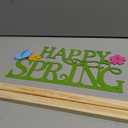 COCHIE Metal Happy Spring Sign, Spring Decorations for Home, Office, Shelf, Mantel, Indoor, Spring Flower Decor, Spring Butterfly Table Top Party Decoration (Spring)