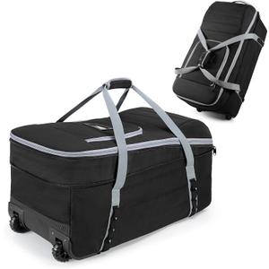 GRAOSO Car Seat Travel Bag with Wheels Compatible with UPPAbaby Aria and Mesa, Infant Padded Car Seat Carrier for Airport, Car Seat Gate Check Bag for Travel with Luggage Tag, Black, Bag Only