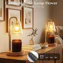 Glimra 2 Pack Candle Warmer Lamp with Timer,Dimmable Adjustable Height Candle Heater Birthday Gifts for Women Mom Sister Friends,House Warming Gifts New Home Candle Lamp Warmer with 4 Bulbs
