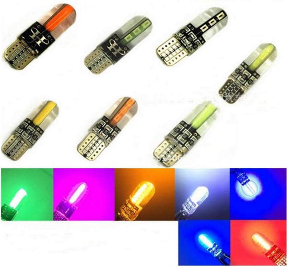 (7-Pack) New 3W COB LED Replacement for Landscape Pathway Light Bulb 12V AC/DC Wedge Base T5 T10 for RV Car Malibu Paradise Moonrays Outdoor Deck Stair Step Path Lights (Red)