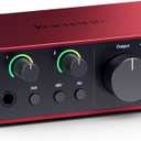 Focusrite Scarlett Solo 4th Gen USB Audio Interface, for the Guitarist, Vocalist, or Producer: High-Fidelity, Studio Quality Recording, and All the Software You Need to Record