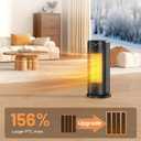 1500W Space Heater, Portable Electric Heater Heat Up 200 Square Feet for Indoor Use Office Garage, Rapid PTC Ceramic Heating with Remote, Digital Thermostat, 24H Timer, Multiple Safety Protection