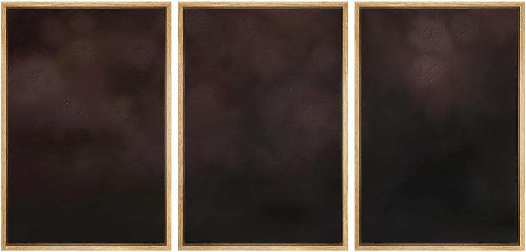 SIGNFORD Framed Canvas Print Wall Art Set Deep Earth Tones Abstract Illustrations Modern Art for Living Room, Bedroom, Office - 16"x24"x3 Natural (A10-25023-m05)