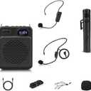 Wireless Voice Amplifier with Microphone Headset, 25W Portable PA System with Bluetooth, Support TF Card for Teachers, Tour Guides, Coaching, Sales and Outdoor Speaking