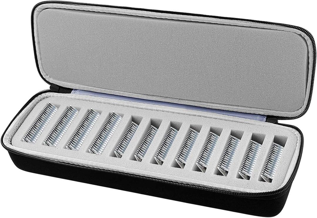 Comecase Grooming Clipper Blade Case Holder Organizer - Hard Travel Carrying Storage Holds 12 Blades - Upgrade (Black+Grey Inside) Comecase Grooming Clipper Blade Case Holder Organizer - Hard Travel Carrying Storage Holds 12 Blades - Upgrade (Black+Grey Inside)