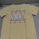 Funnycokid Little Girls Shirt Size 6 7 Kids Yellow Tees Gooses Animal Children Cute T-Shirt Graphic Short Sleeve Clothes Tops, Size 6/7