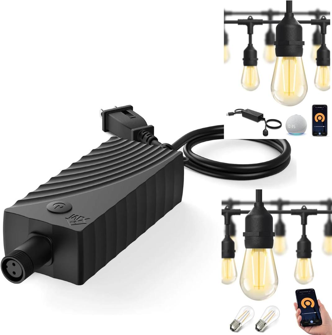 XMCOSY+ S14 Smart String Lights White Lights Adapter/Controller
