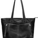 Missnine Tote Bag for Women with Zipper, Leather Purse and Handbags, Ladies Top-handle Shoulder Bags for Work, Casual, Travel