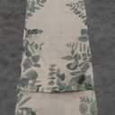 13" W*70" L Eucalyptus Leaves Table Runner, Seasonal Spring Summer Green Plants Holiday Kitchen Dining Table Decoration for Home Party Decor