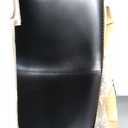 DUMOS 26 Inch Counter Height Bar Stools Set of 2, Modern Faux Leather High Barstools with Back and Metal Leg, Bar Chairs for Kitchen lsland, Elegant Black