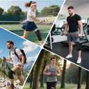 GUARVEX Knee Compression Sleeve - 7 UPGRADED FEATURES - Knee Brace for Men & Women, Knee Support for Running, Gym, Hiking, Sports, Black, Large