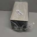 Small Table Lamp for Bedroom - Bedside Lamps for Nightstand, Minimalist Night Stand Light Lamp with Square Fabric Shade, Desk Reading Lamp for Kids Room Living Room Office Dorm (12.8in, Cream & Black)