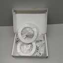 LBW Grow Lights for Indoor Plants, 144 LEDs Full Spectrum Plant Light, Large Plant Lamp with 4 Dimmable Levels, 4/8/12H Auto Timer, Height Adjustable, Halo Growing Lamp for Tall Plants, 2 Pack (White)