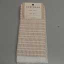 Hand Towels for Bathroom Set of 2 25x15 in White and Blush Striped Towels, Soft and Absorbent Decorative Bath Towels