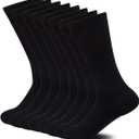 Sock Amazing Unisex Bamboo Rayon Socks Super Soft Black Crew Socks 8 Pack, 10-13, Black